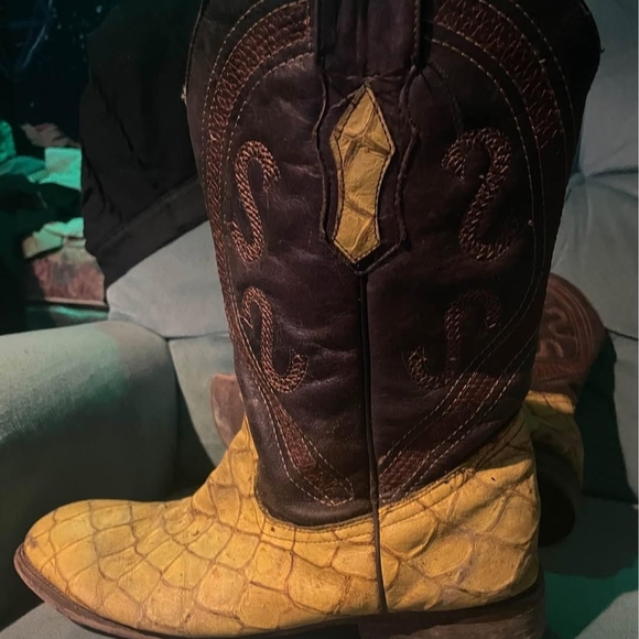 Snake Eyes Other - Stylish Brown and Yellow Men's Western Boots